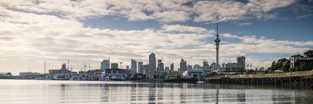 Sky Tower in Auckland Skyline