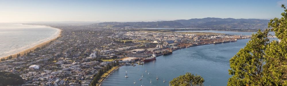 View of Tauranga from Mount Maunganui